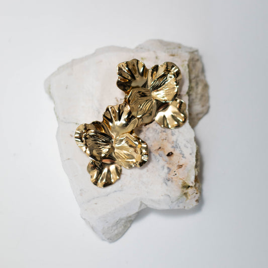 Gouden statement oorbellen